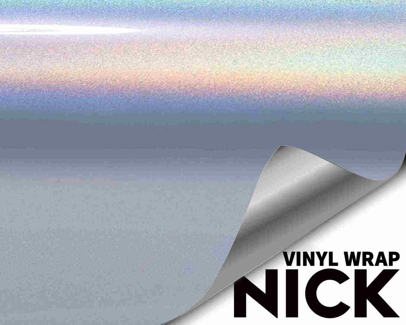 Rainbow Laser White Vinyl Wrap