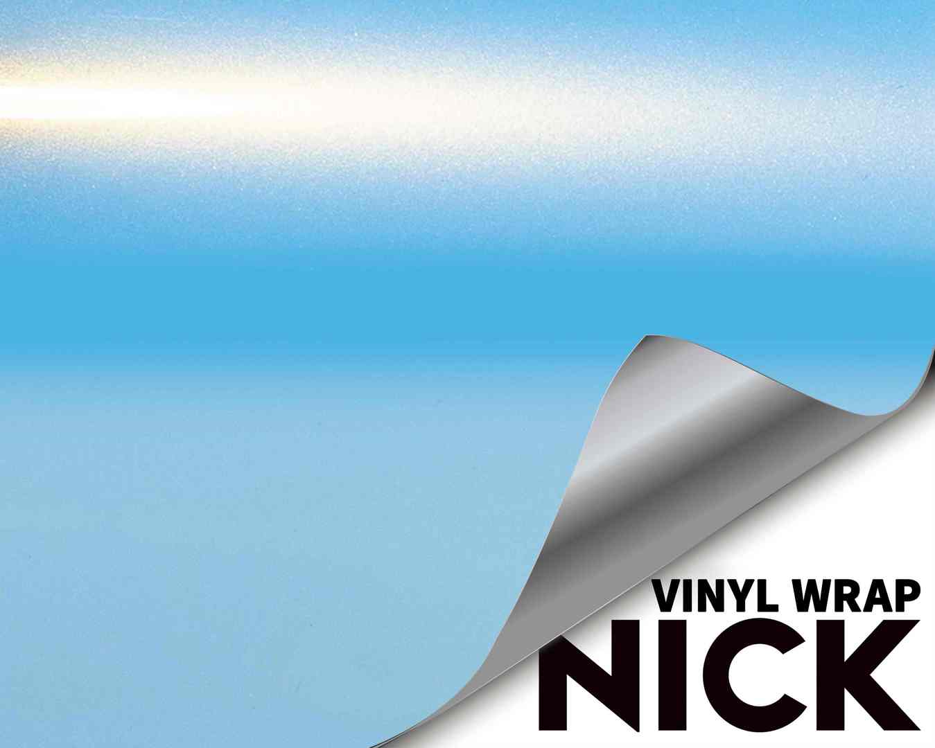 Dreamy Blue Charm Gold Vinyl Wrap
