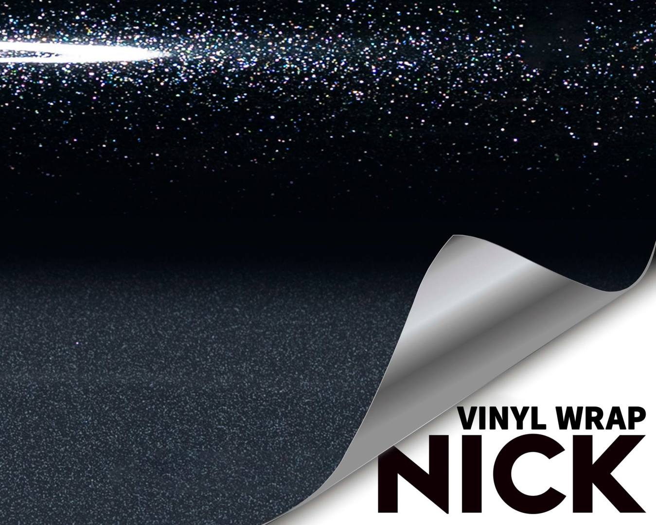 Diamond Flash Silver Starry Sky Vinyl Wrap