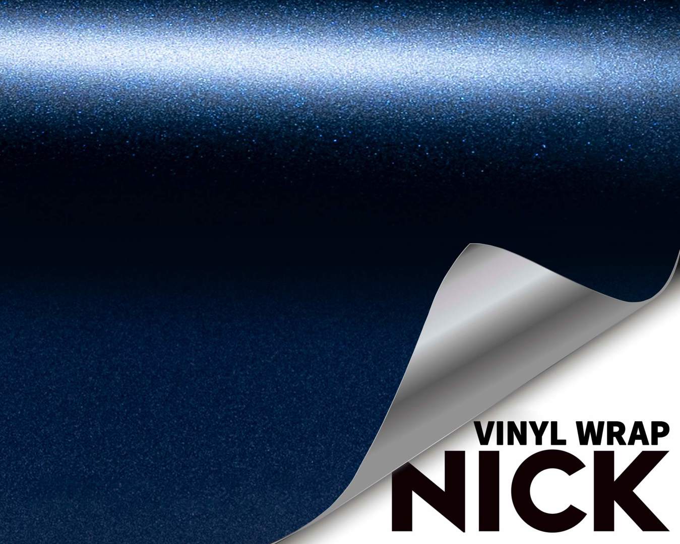 Ultra Matte Metal Black Phantom Blue Vinyl Wrap