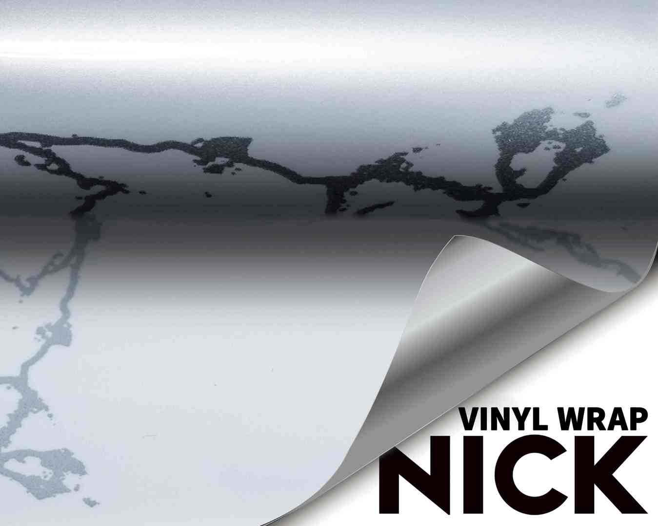 Marble White Silver Veins Vinyl Wrap