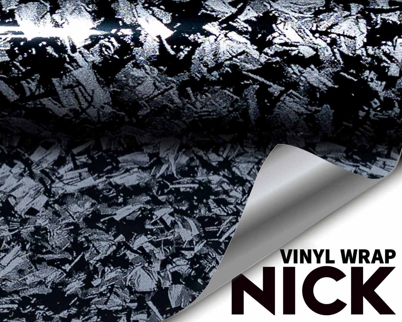 Floral Carbon Black Vinyl Wrap