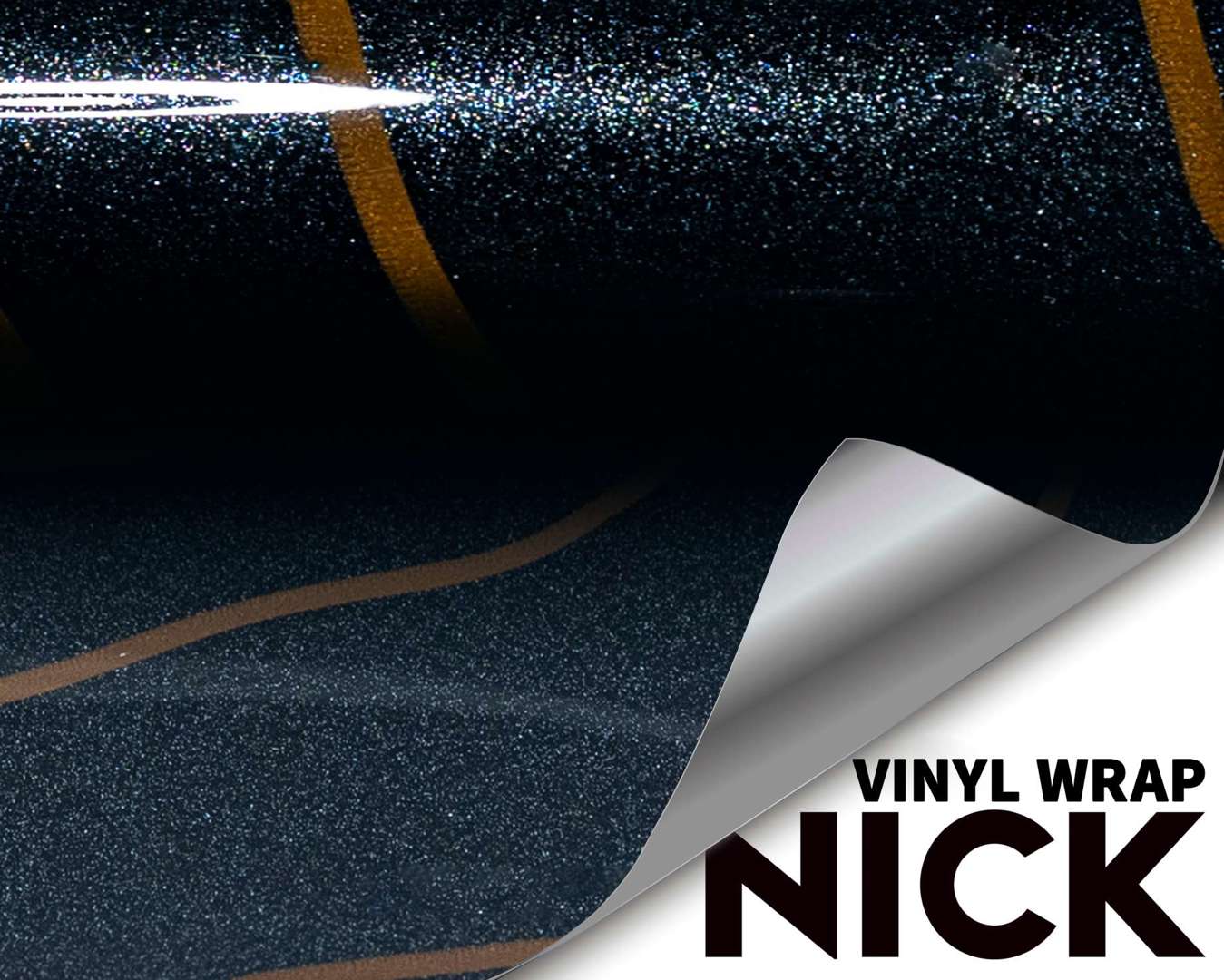 Black Crystal Bronze Veins Vinyl Wrap